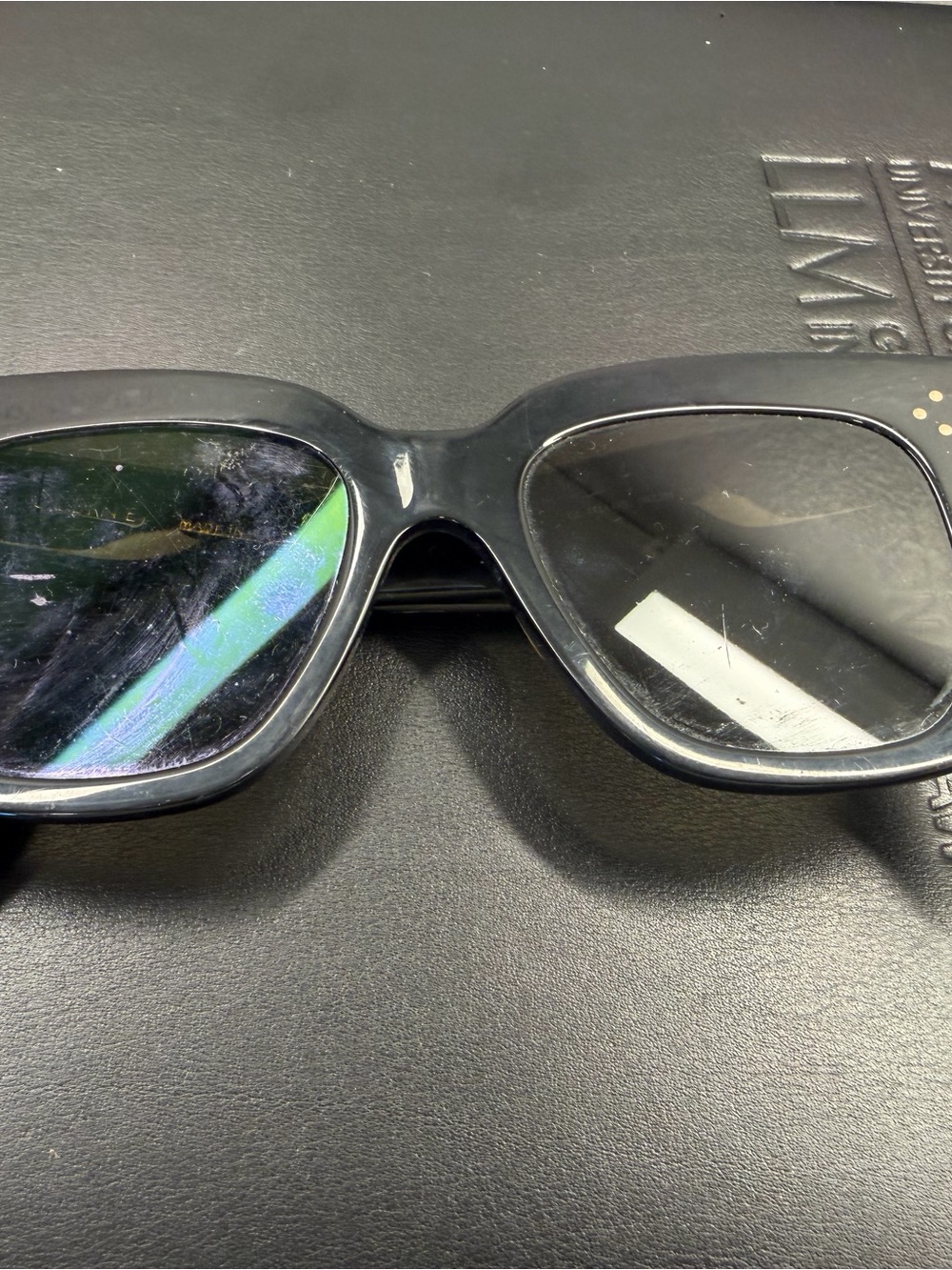 Celine Black Rectangle Sunglasses